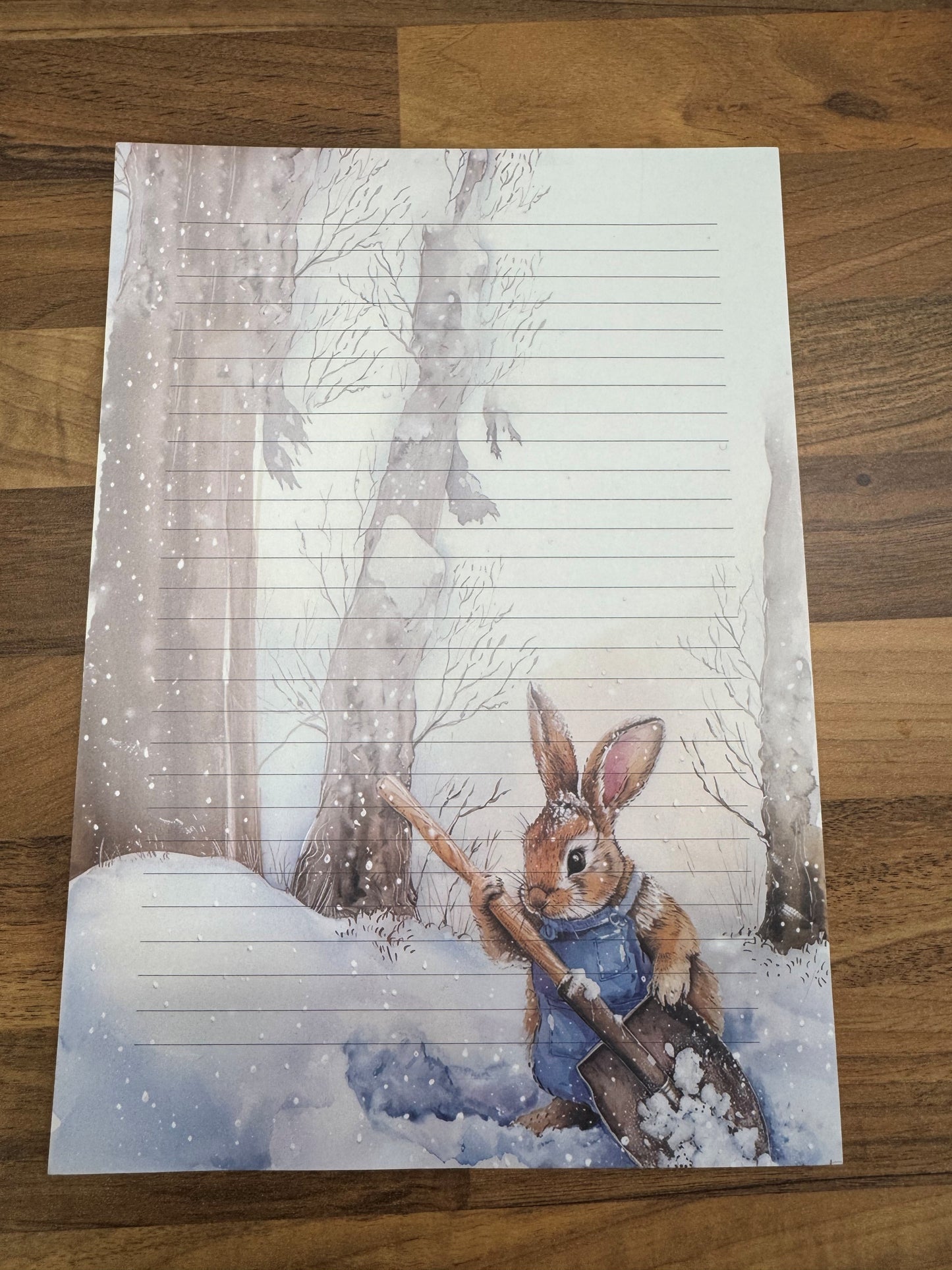 Winter Woodland Bunny paper