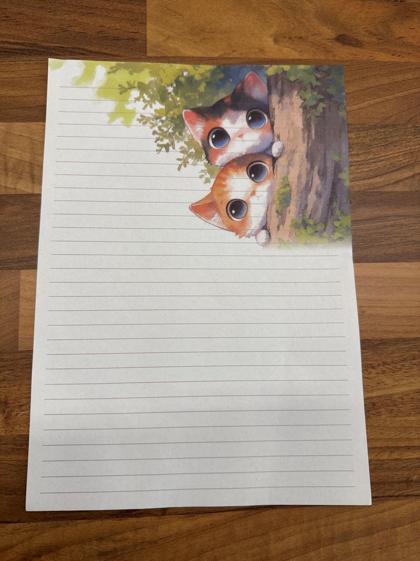 Peeking Kittens Writing Paper