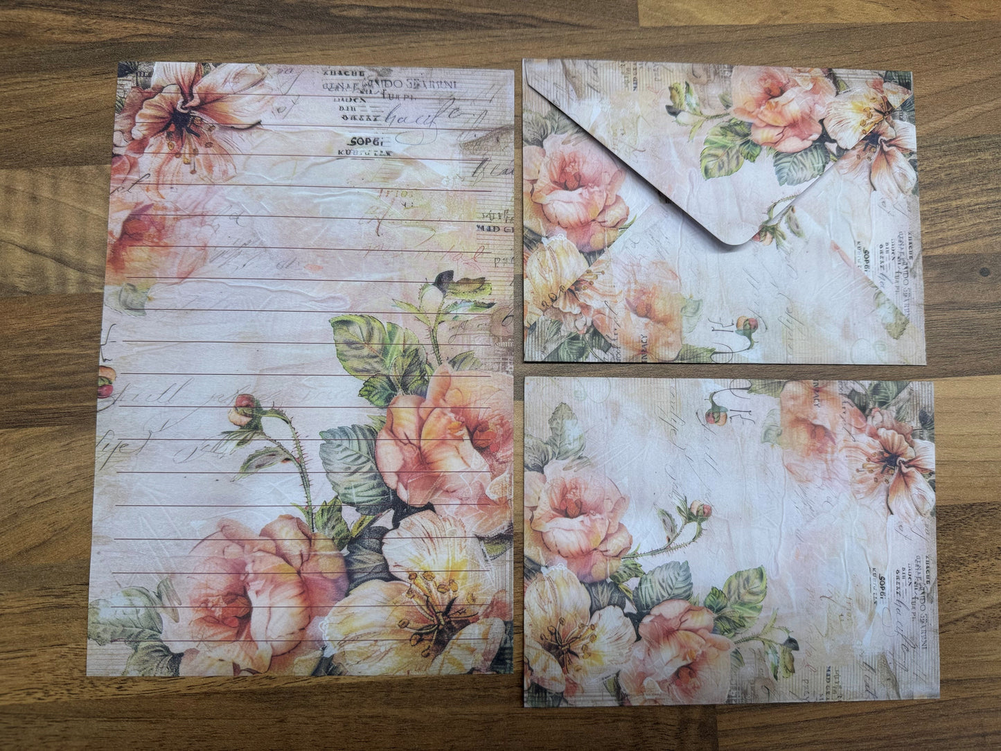Blushed Peony Vintage Writing Set
