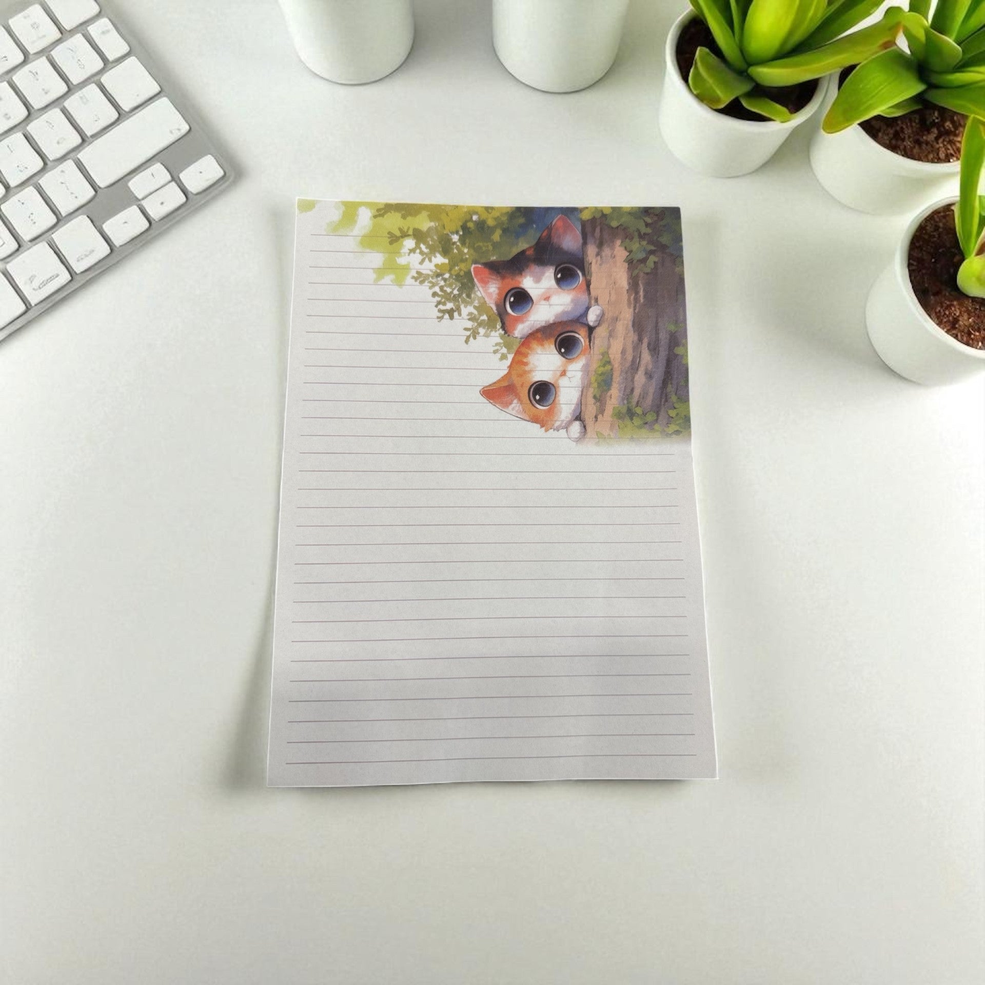 Peeking Kittens Writing Paper