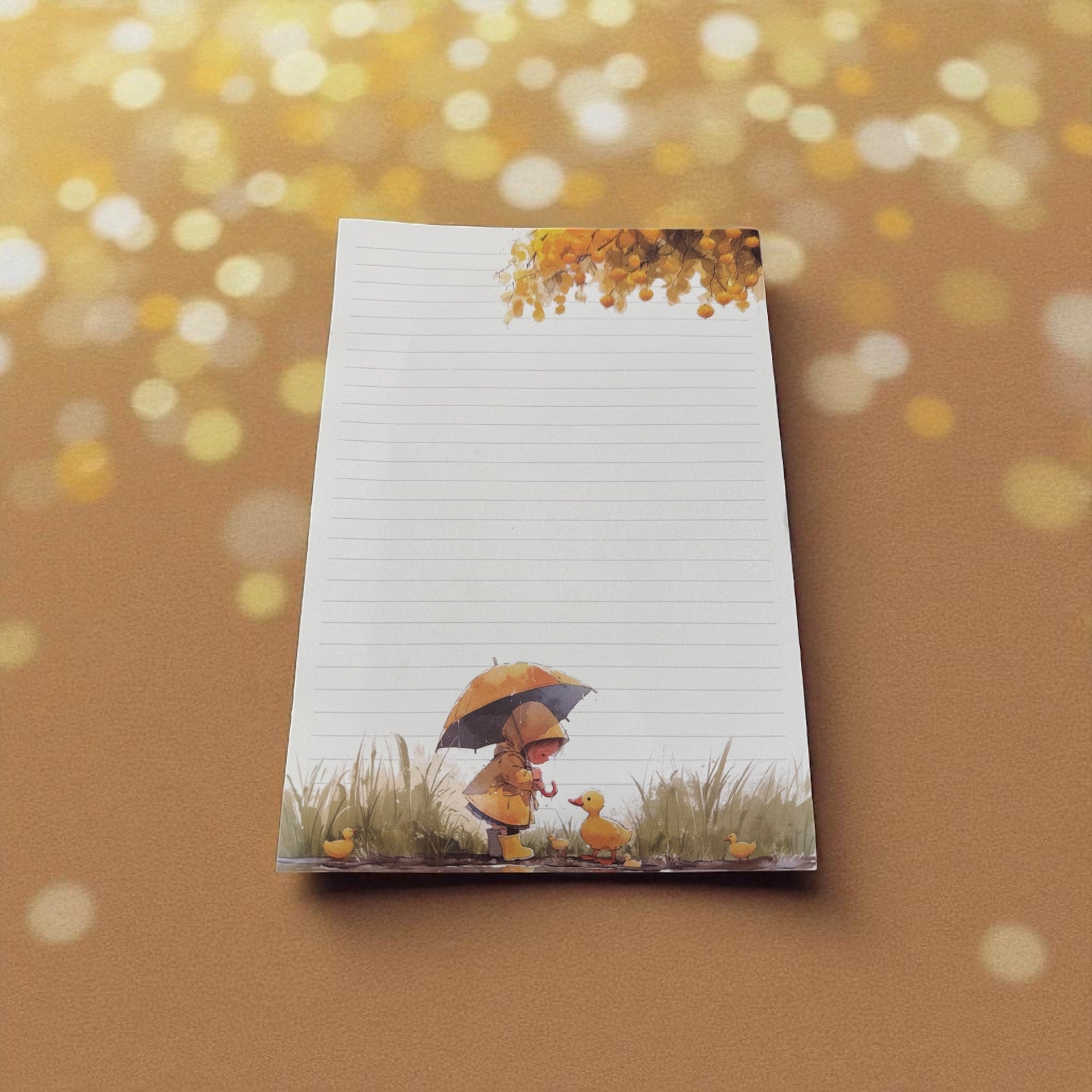 Autumn Ducks & Umbrellas Writing Paper