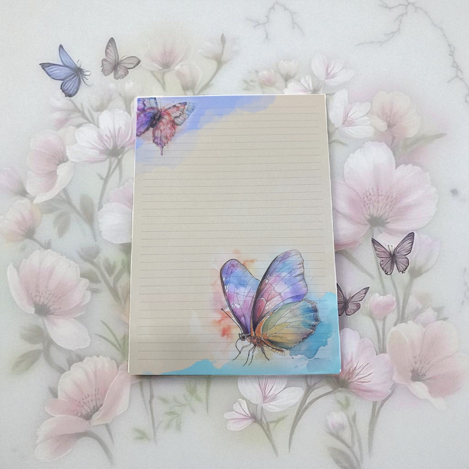 Rainbow Wings Writing Paper