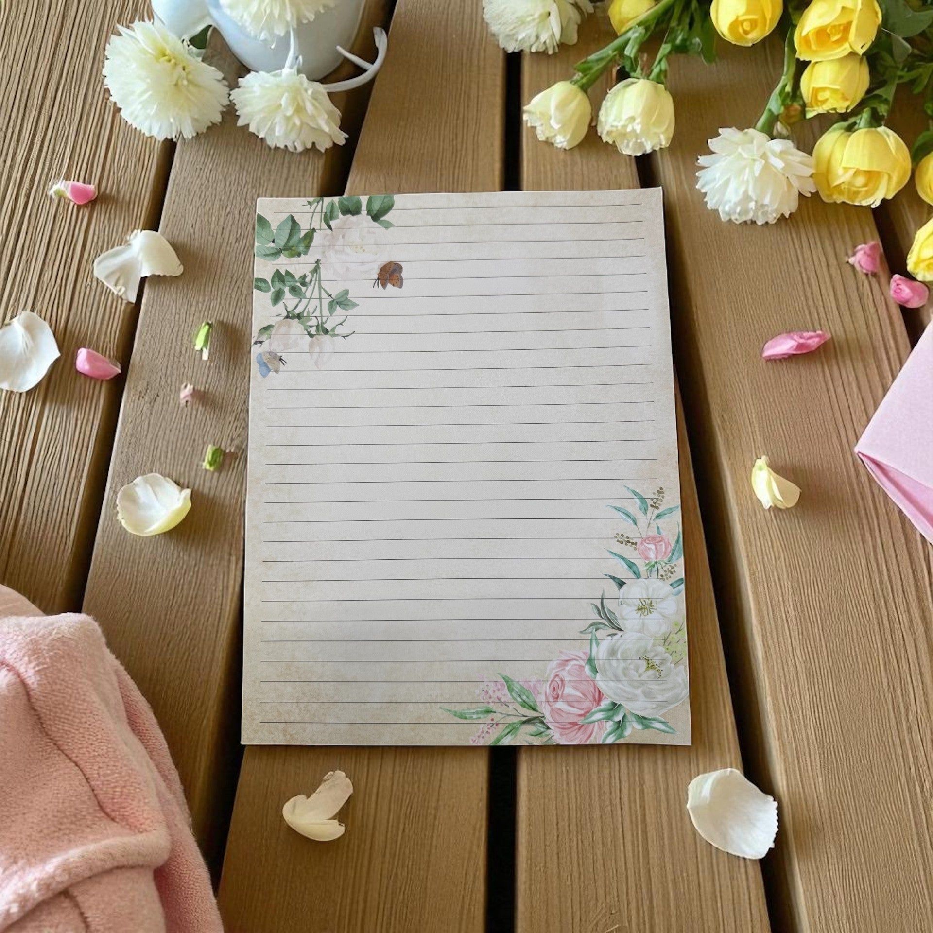 Butterfly Garden Writing Paper