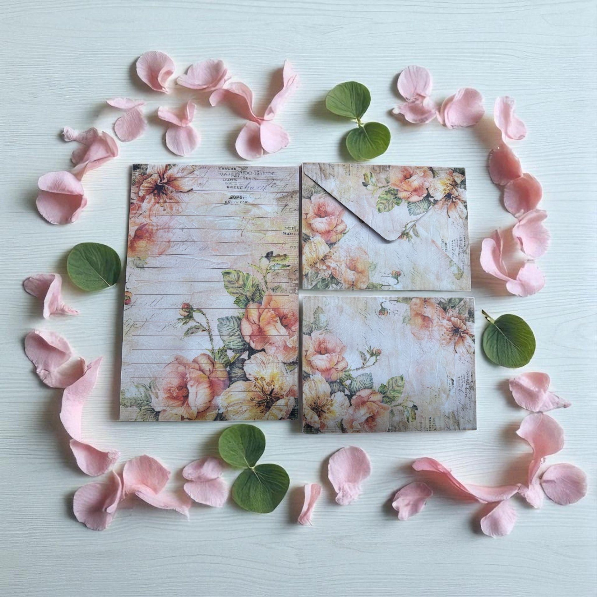 Blushed Peony Vintage Writing Set