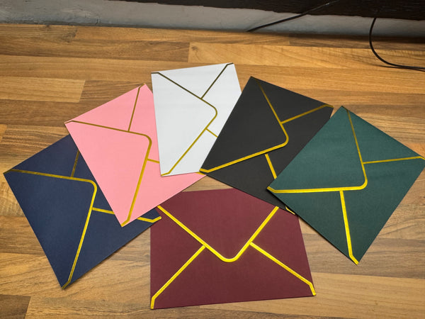 Gold edged envelope