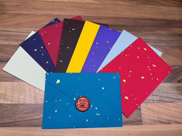 Gold fleck envelope