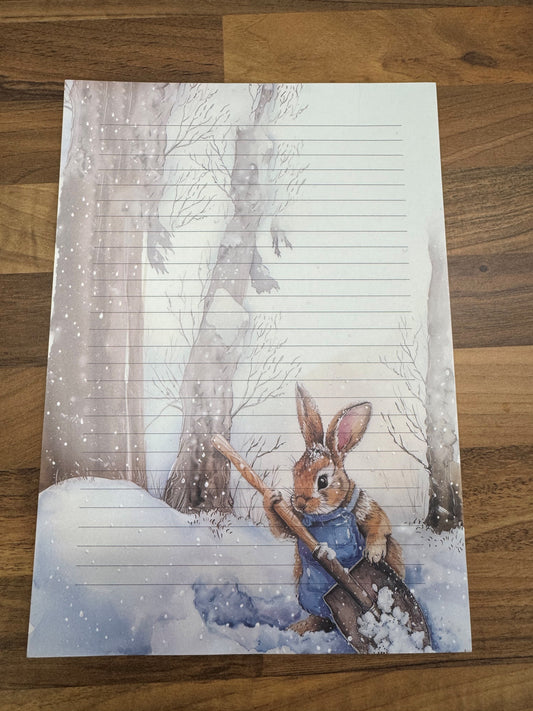 Winter Woodland Bunny paper
