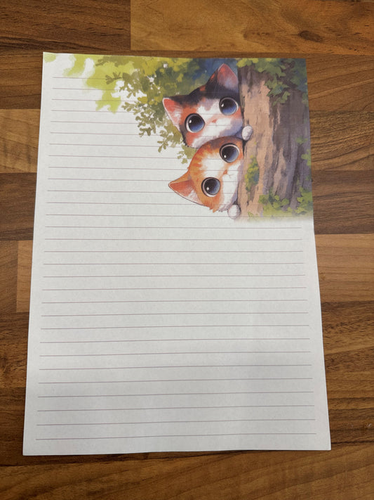 Peeking Kittens Writing Paper