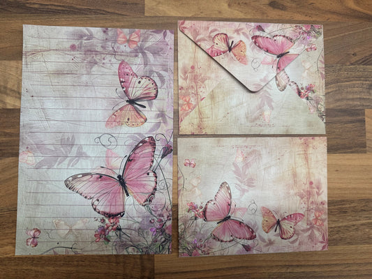Blush Breeze Butterfly Writing Set