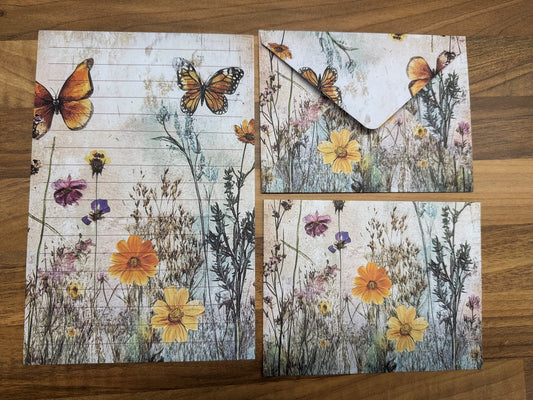 Golden Meadow Butterfly Writing Set