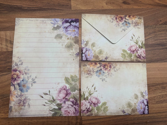 Vintage Bloom Writing Set