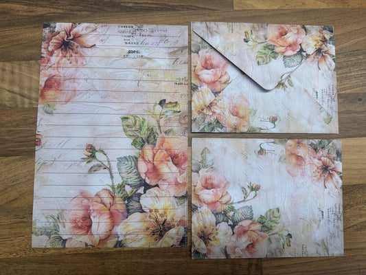 Blushed Peony Vintage Writing Set