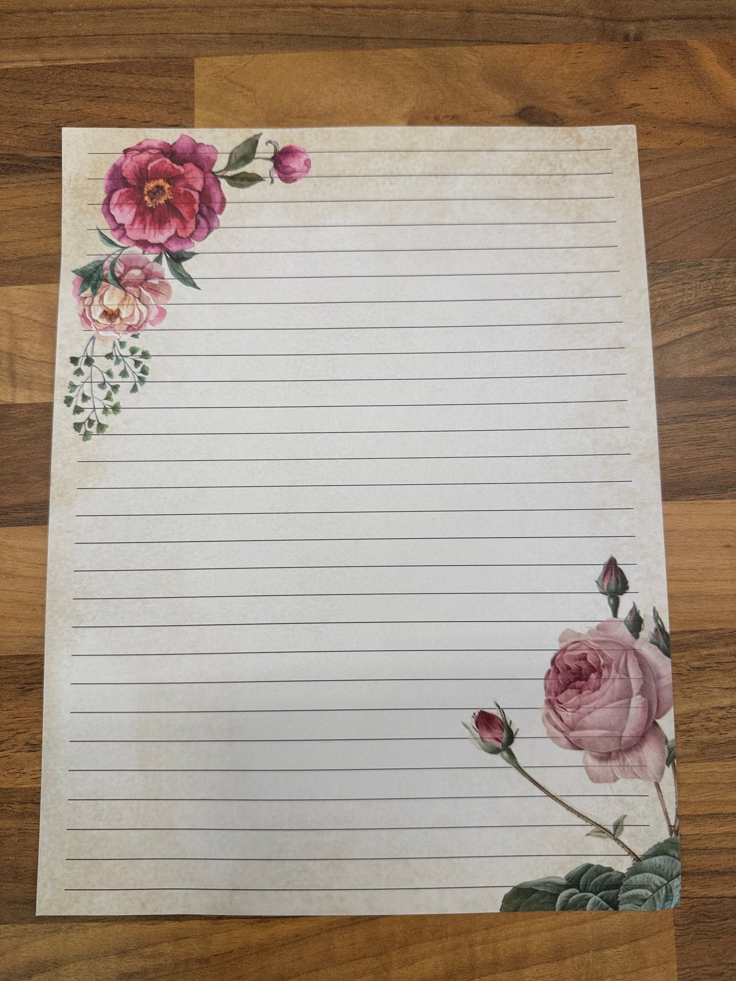 Blush Heritage Rose Writing Paper