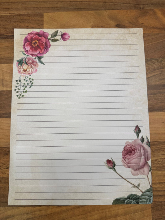 Blush Heritage Rose Writing Paper