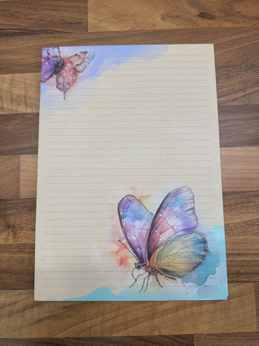 Rainbow Wings Writing Paper