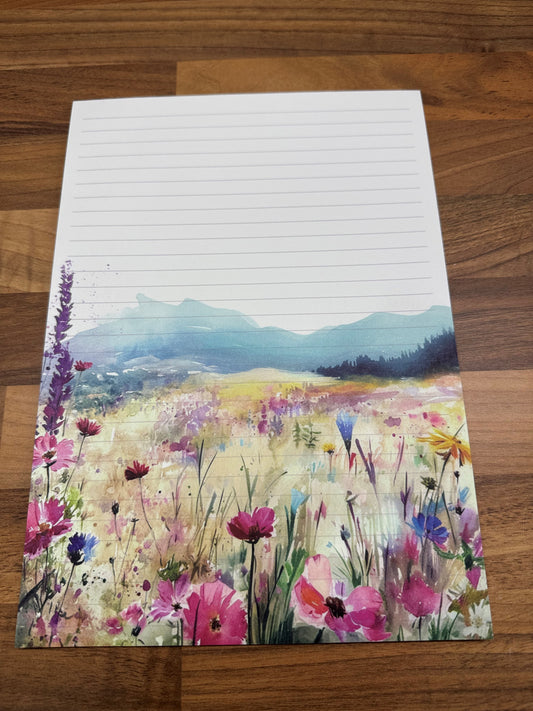 Wildflower Horizon Writing Paper