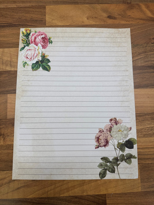 Heritage Rose Writing Paper
