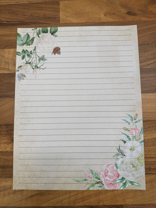 Butterfly Garden Writing Paper